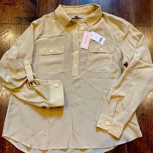 Women’s BANANA REPUBLIC 100% Silk Blouse L Petite